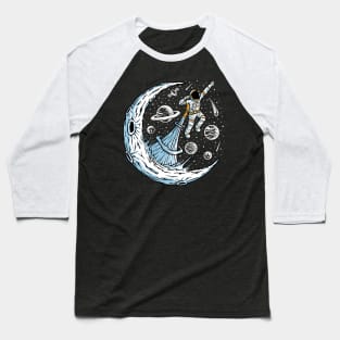 astronaut flying illustration Baseball T-Shirt